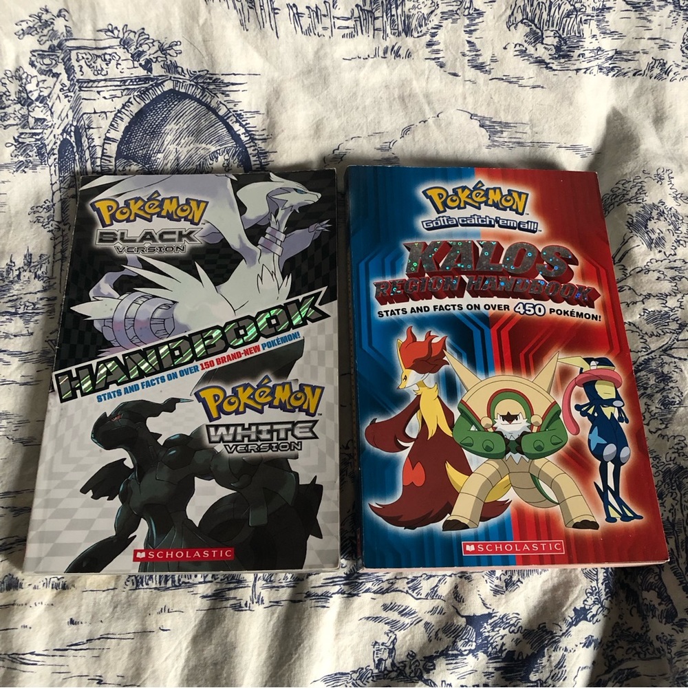 Pokemon Book Bundle: Black/white Handbook, Kalos Region Handbook.